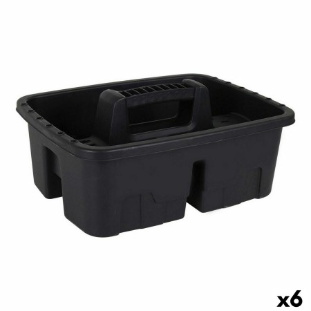 Contenitore per Sistemare gli Attrezzi Dem Brico Vassoio Nero 38,5 x 29,5, x 17 cm (6 Unità)