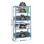 Scaffale Simon Rack Simonclick 5/400 Metallo 180 x 90 x 40 cm 5 Mensole