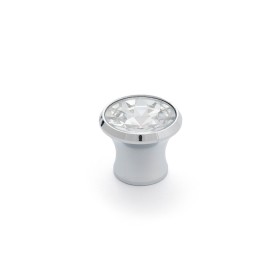 Pomo Rei 943 Rotondo Cromato Cristallo Alluminio 4 Unità (Ø 27 x 23 mm)