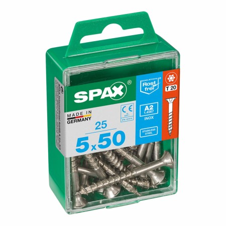 Scatola a viti SPAX 4197000500502 Vite per legno Testa piatta (5 x 50 mm) (5,0 x 50 mm)