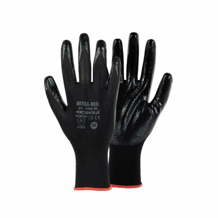 Guanti da Lavoro Cofra Skinproof Nero Nylon Elastam Nitrile