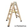 Scala Pieghevole a 4 Scalini Plabell Legno 114 x 31/48 cm