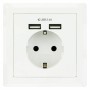 Presa Parete con 2 Porte USB TooQ 10.35.0010 5V/2.4A Bianco 2,4 A